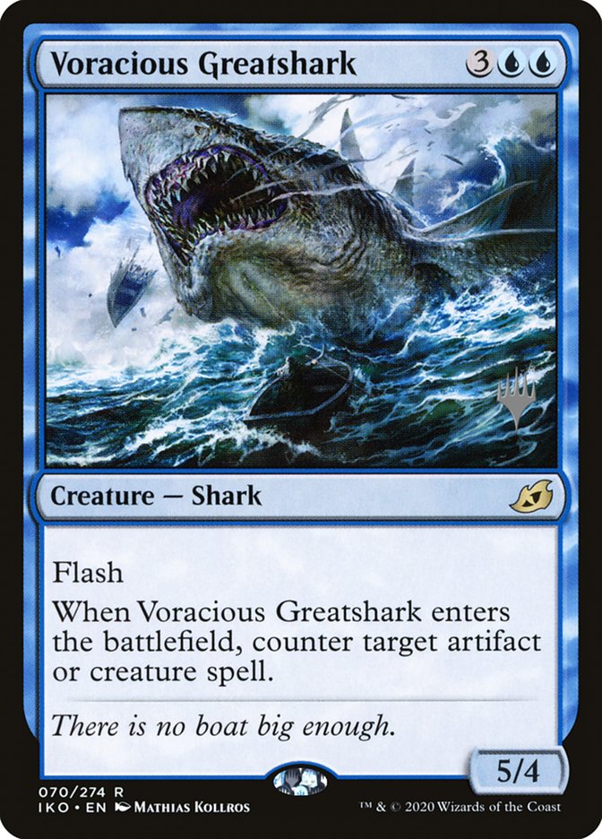 Voracious Greatshark (Promo Pack) [Ikoria: Lair of Behemoths Promos] | Local Legends