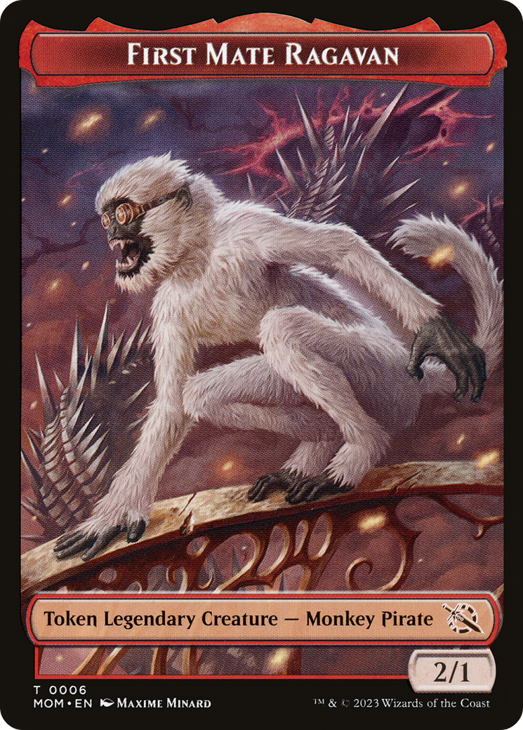 First Mate Ragavan // Teferi's Talent Emblem Double-Sided Token [March of the Machine Commander Tokens] | Local Legends