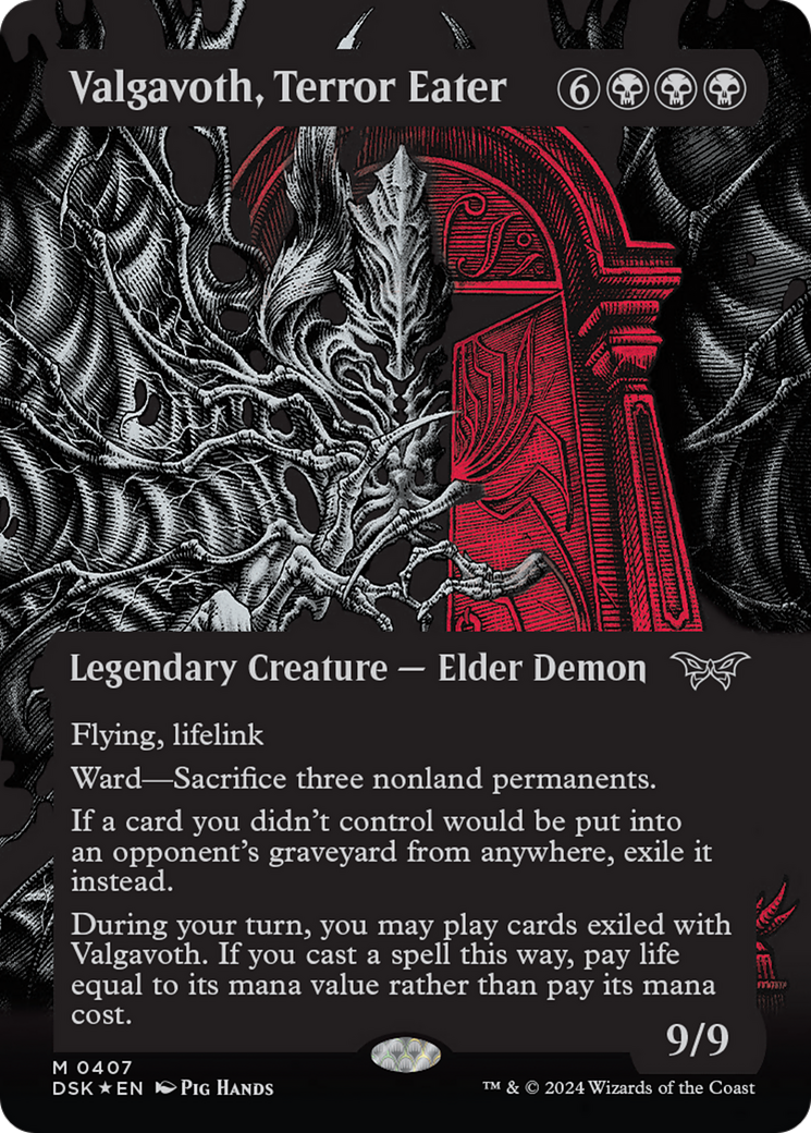Valgavoth, Terror Eater (Showcase) (Textured) [Duskmourn: House of Horror] | Local Legends