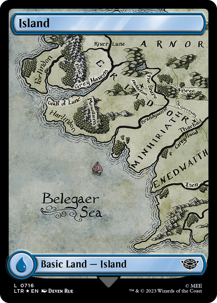 Island (0716) (Surge Foil) [The Lord of the Rings: Tales of Middle-Earth] | Golgari Games