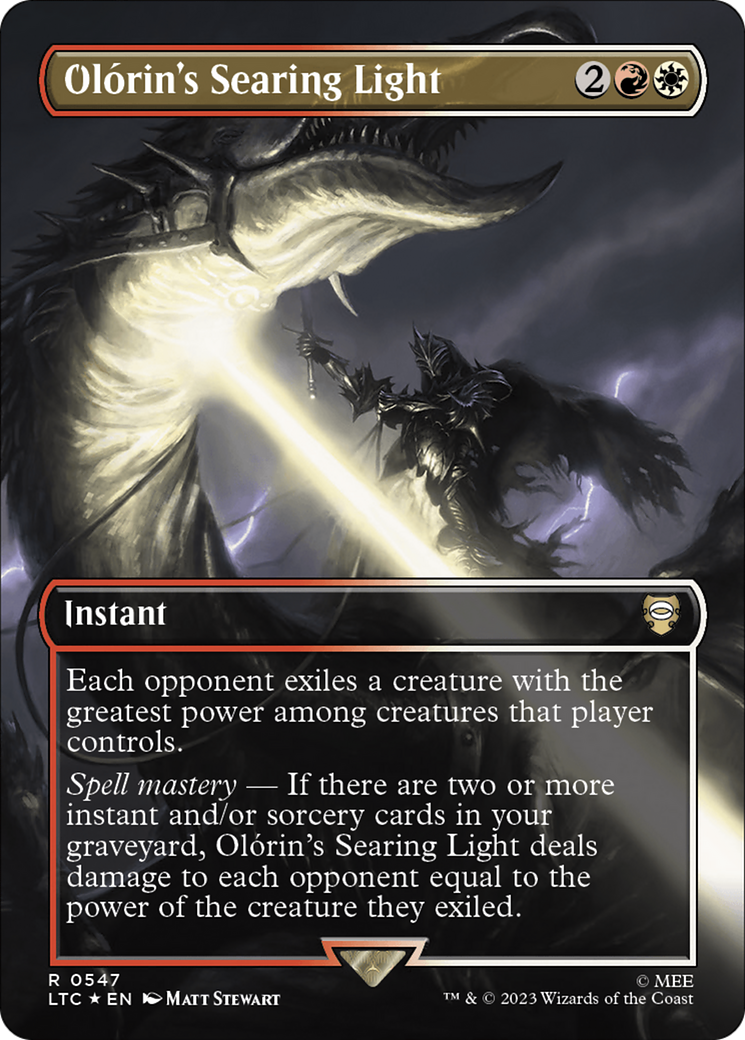 Olorin's Searing Light (Borderless) (Surge Foil) [The Lord of the Rings: Tales of Middle-Earth Commander] | Local Legends