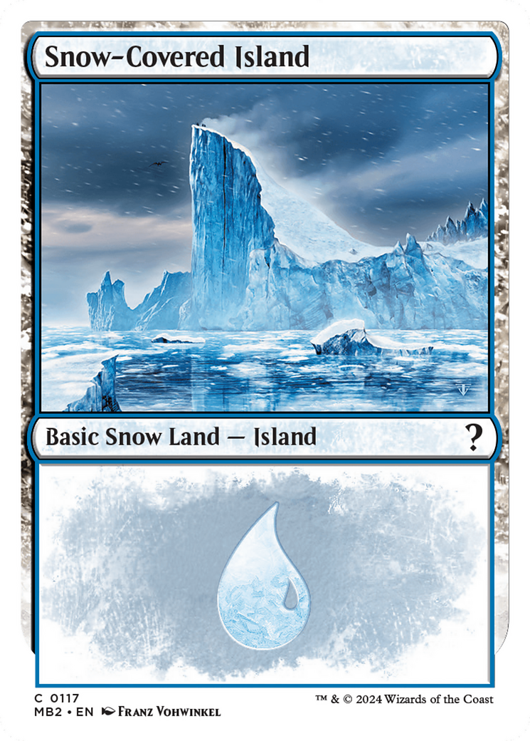 Snow-Covered Island (White Border) [Mystery Booster 2] | Golgari Games