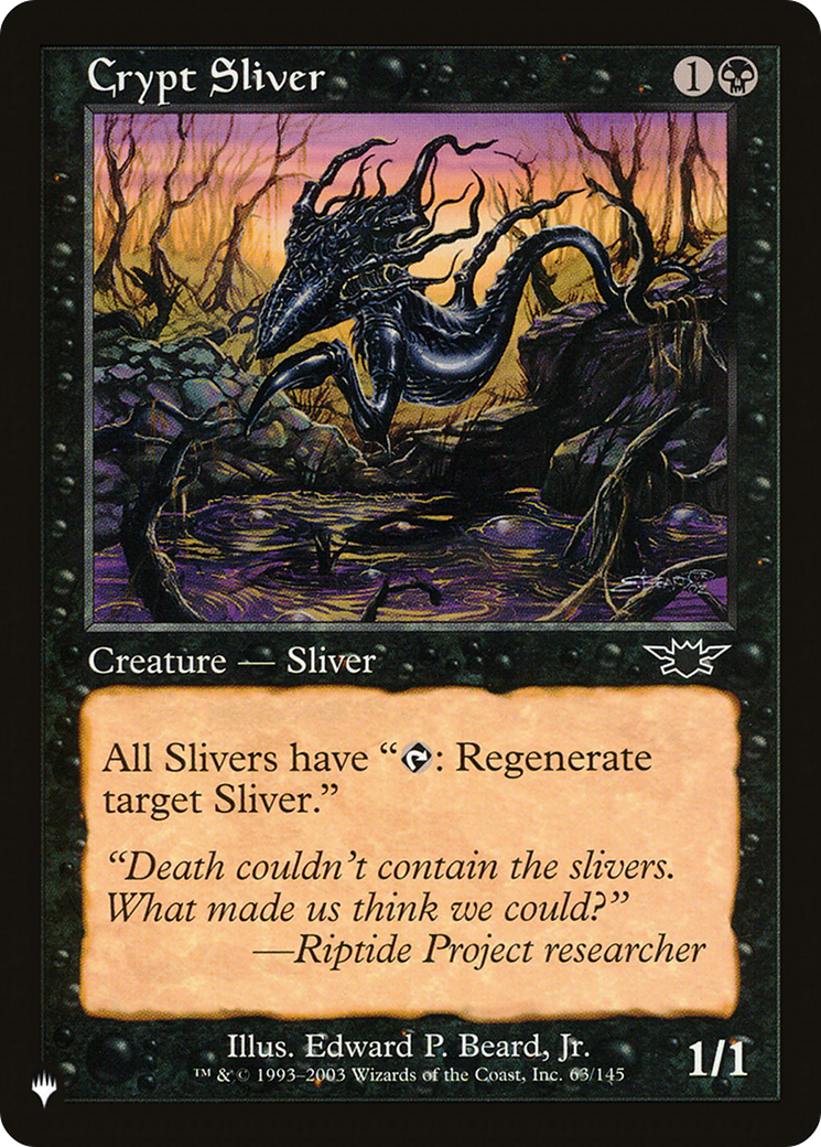 Crypt Sliver [The List] | Local Legends