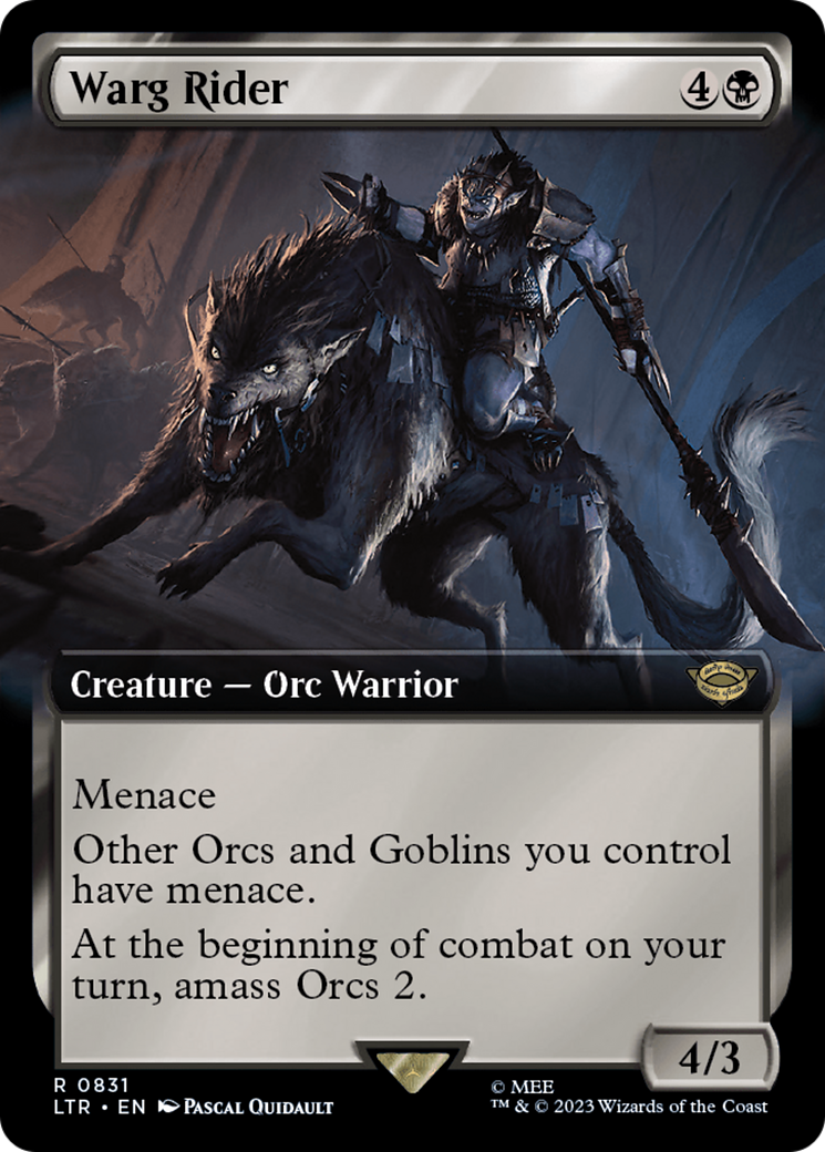 Warg Rider (Extended Art) [The Lord of the Rings: Tales of Middle-Earth] | Golgari Games