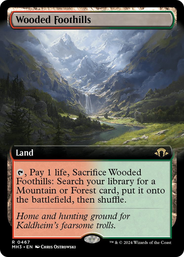 Wooded Foothills (Extended Art) [Modern Horizons 3] | Golgari Games