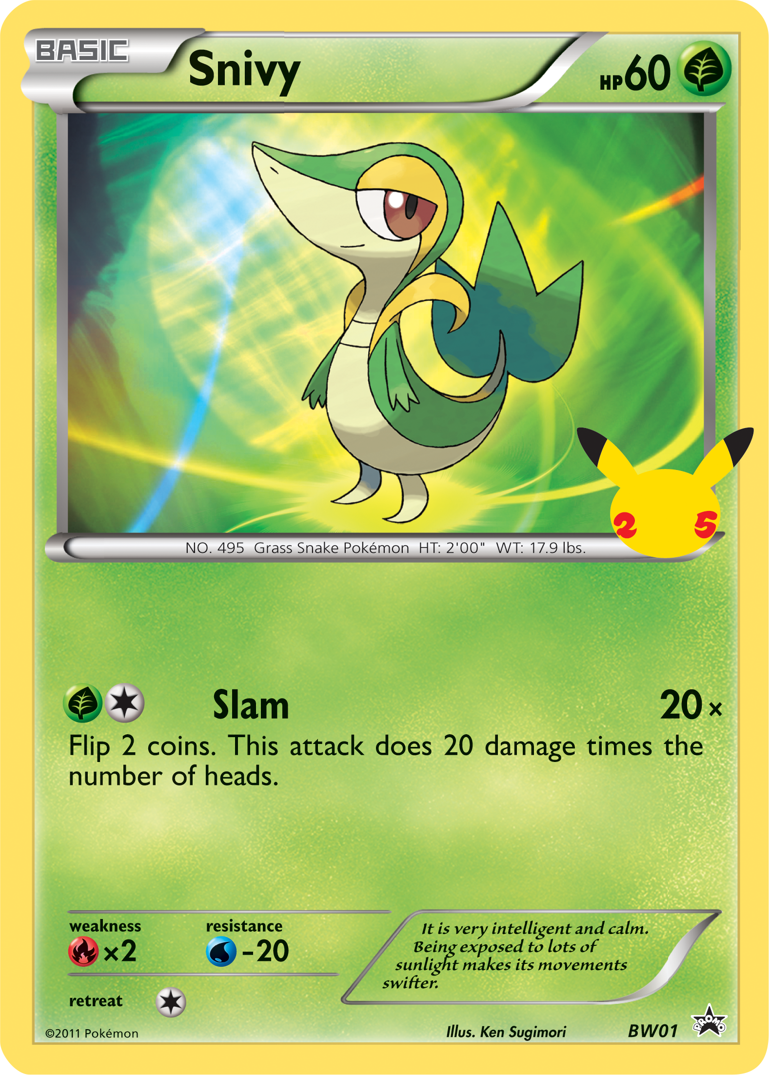 Snivy (BW01) (Jumbo Card) [First Partner Pack] | Golgari Games