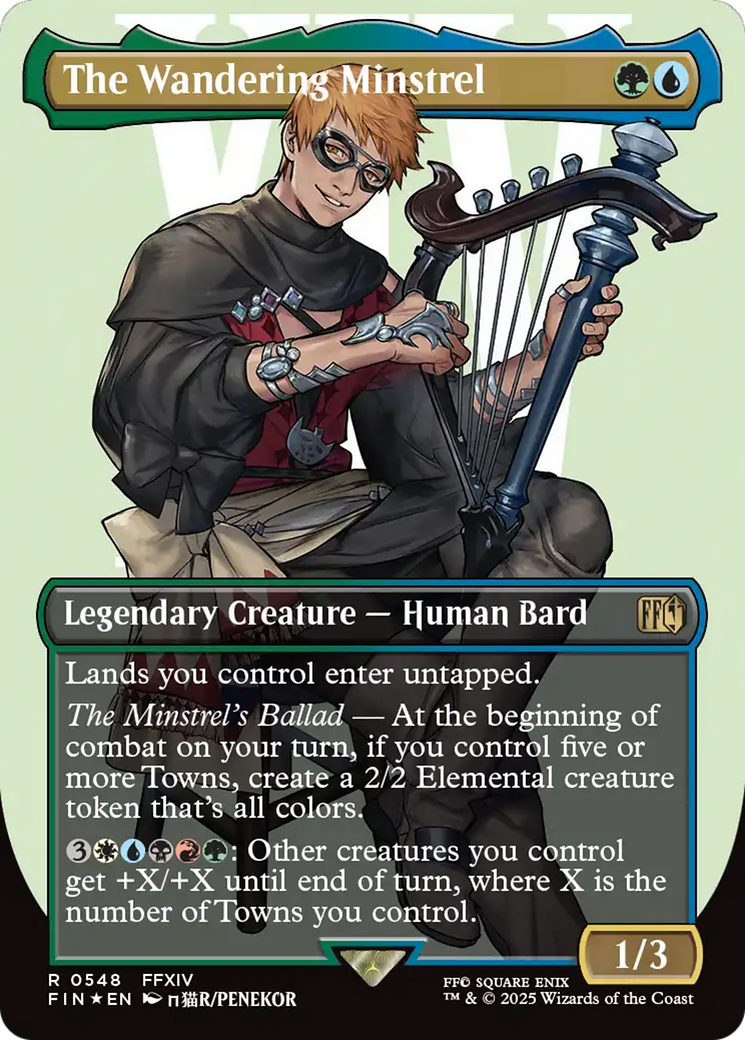 The Wandering Minstrel (Borderless) (Surge Foil) [FINAL FANTASY] | Local Legends