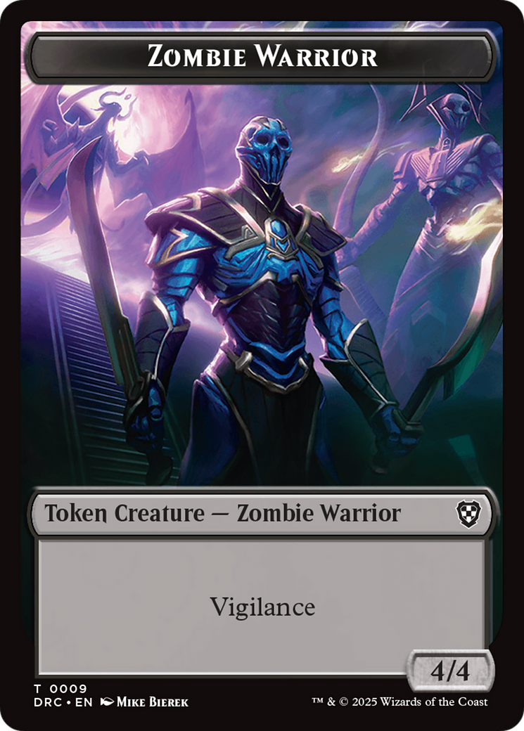 Zombie Army // Zombie Warrior Double-Sided Token [Aetherdrift Tokens] | Local Legends