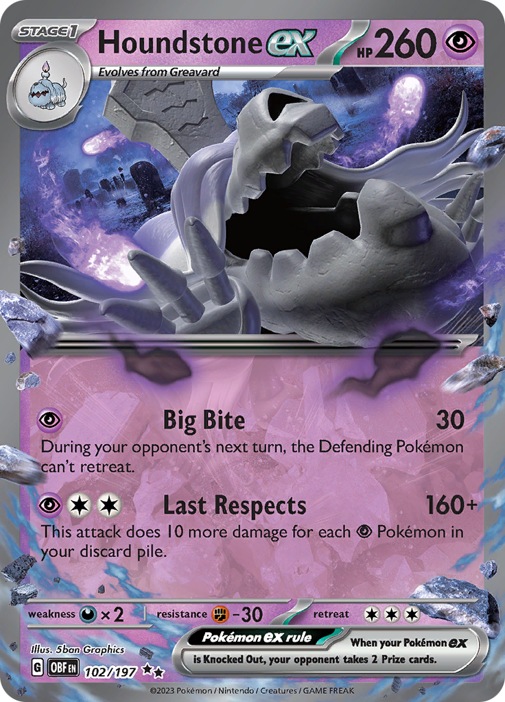 Houndstone ex (102/197) [Scarlet & Violet: Obsidian Flames] | Local Legends