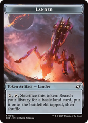 Human Soldier // Lander (0007) Doubled-Sided Token [Edge of Eternities Tokens] | Local Legends