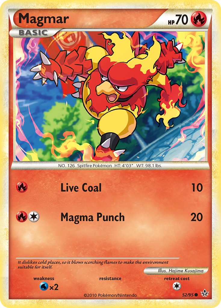 Magmar (52/95) [HeartGold & SoulSilver: Unleashed] | Golgari Games