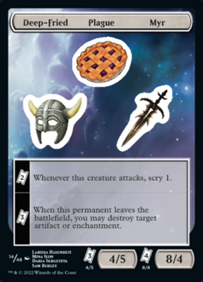 Deep-Fried Plague Myr [Unfinity Stickers] | Golgari Games