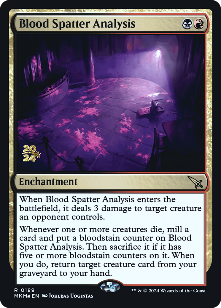 Blood Spatter Analysis [Murders at Karlov Manor Prerelease Promos] | Golgari Games