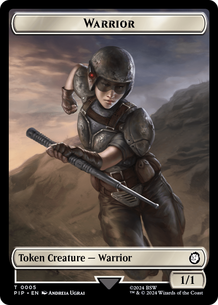 Radiation // Warrior Double-Sided Token [Fallout Tokens] | Local Legends