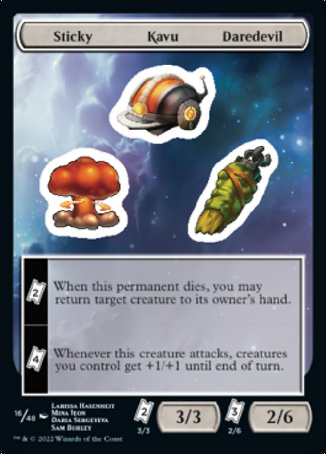 Sticky Kavu Daredevil [Unfinity Stickers] | Golgari Games