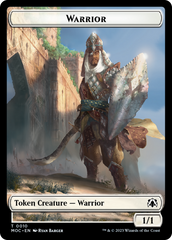 Warrior // Elspeth, Sun's Champion Emblem Double-Sided Token [March of the Machine Commander Tokens] | Local Legends