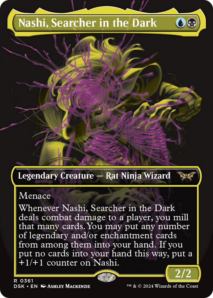 Nashi, Searcher in the Dark (Showcase) [Duskmourn: House of Horror] | Golgari Games