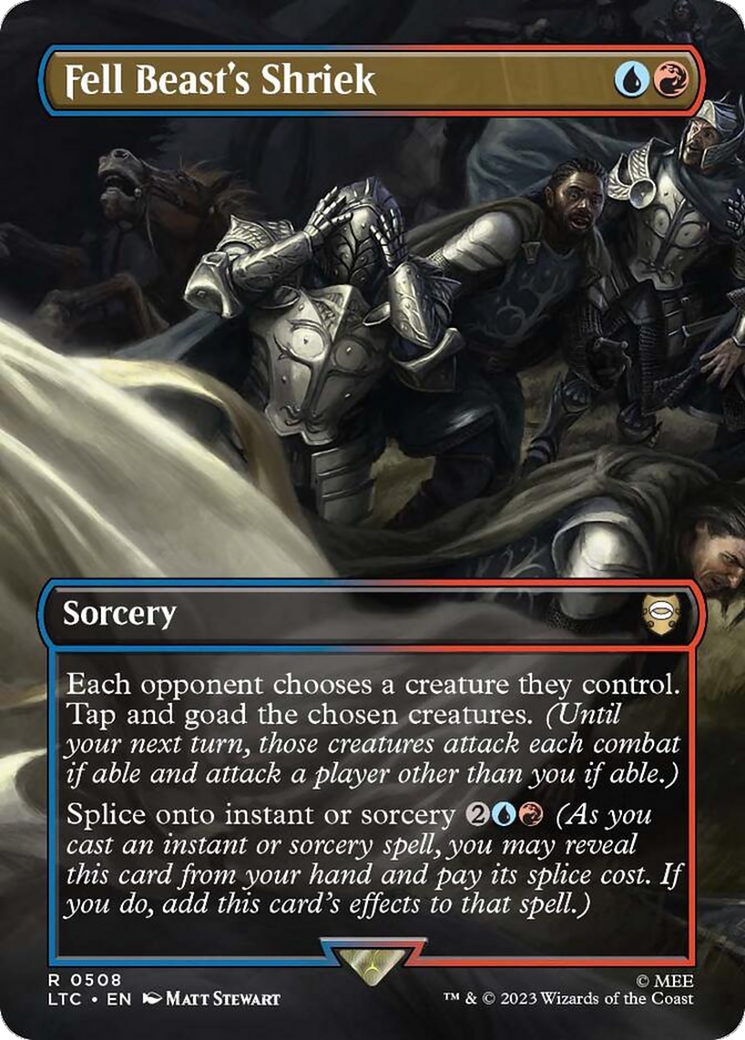 Fell Beast's Shriek (Borderless) [The Lord of the Rings: Tales of Middle-Earth Commander] | Local Legends