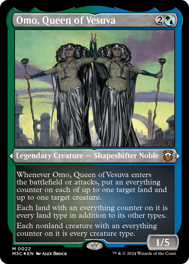 Omo, Queen of Vesuva (Foil Etched) [Modern Horizons 3 Commander] | Local Legends