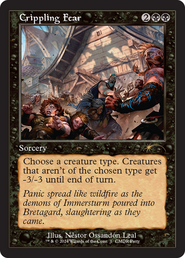 Crippling Fear (Retro Frame) [Wizards Play Network 2024] | Local Legends