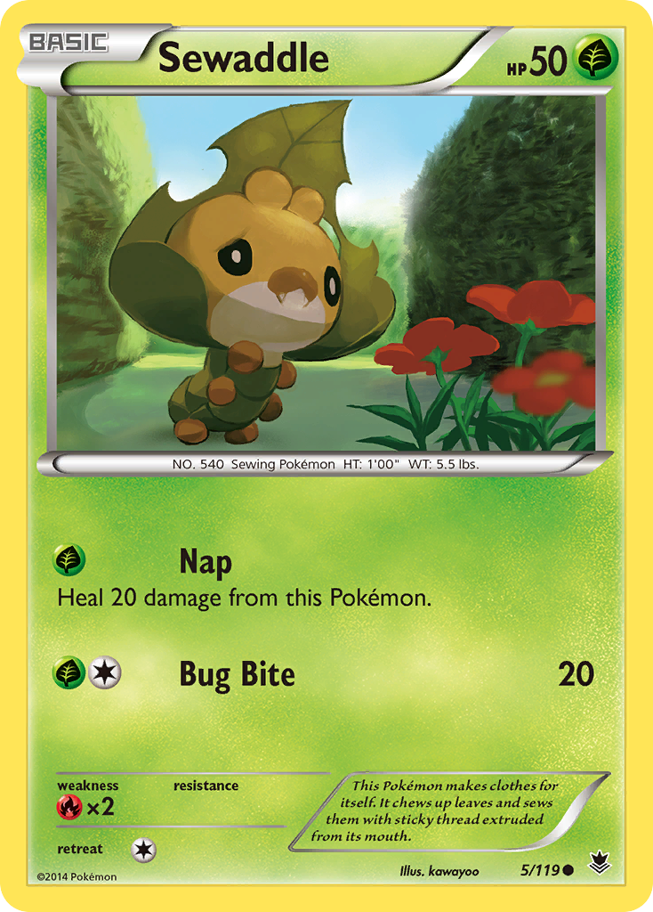 Sewaddle (5/119) [XY: Phantom Forces] | Local Legends