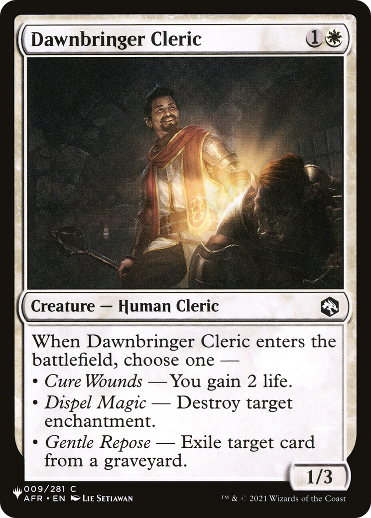 Dawnbringer Cleric [The List] | Local Legends