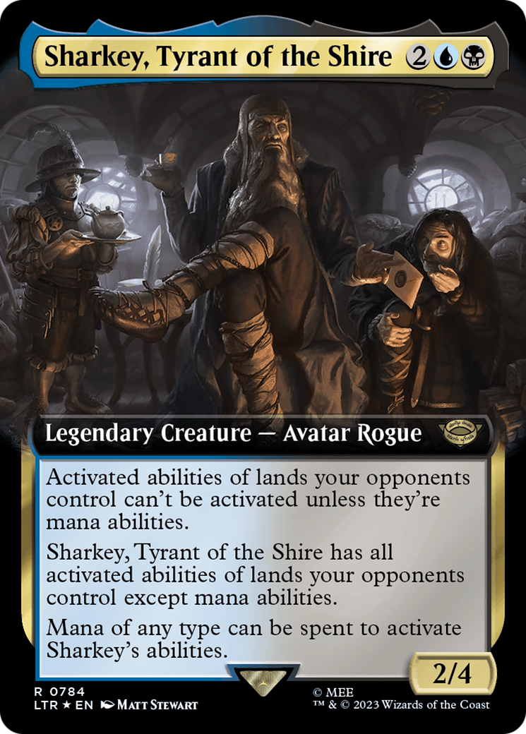 Sharkey, Tyrant of the Shire (Extended Art) (Surge Foil) [The Lord of the Rings: Tales of Middle-Earth] | Golgari Games