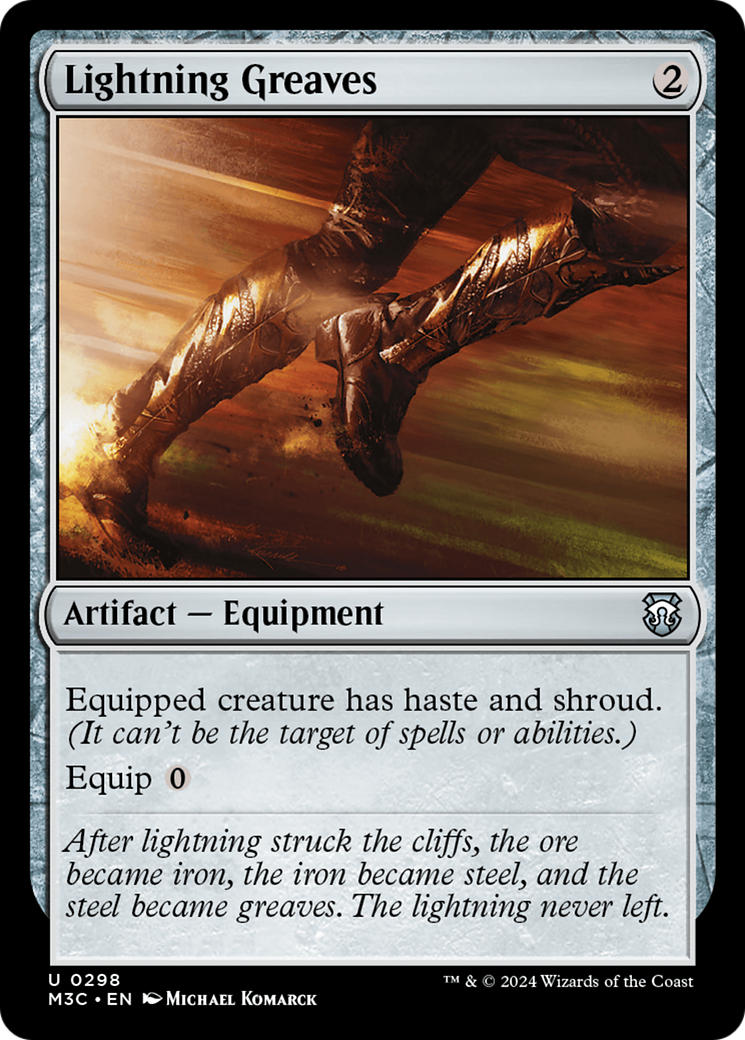 Lightning Greaves (Ripple Foil) [Modern Horizons 3 Commander] | Local Legends