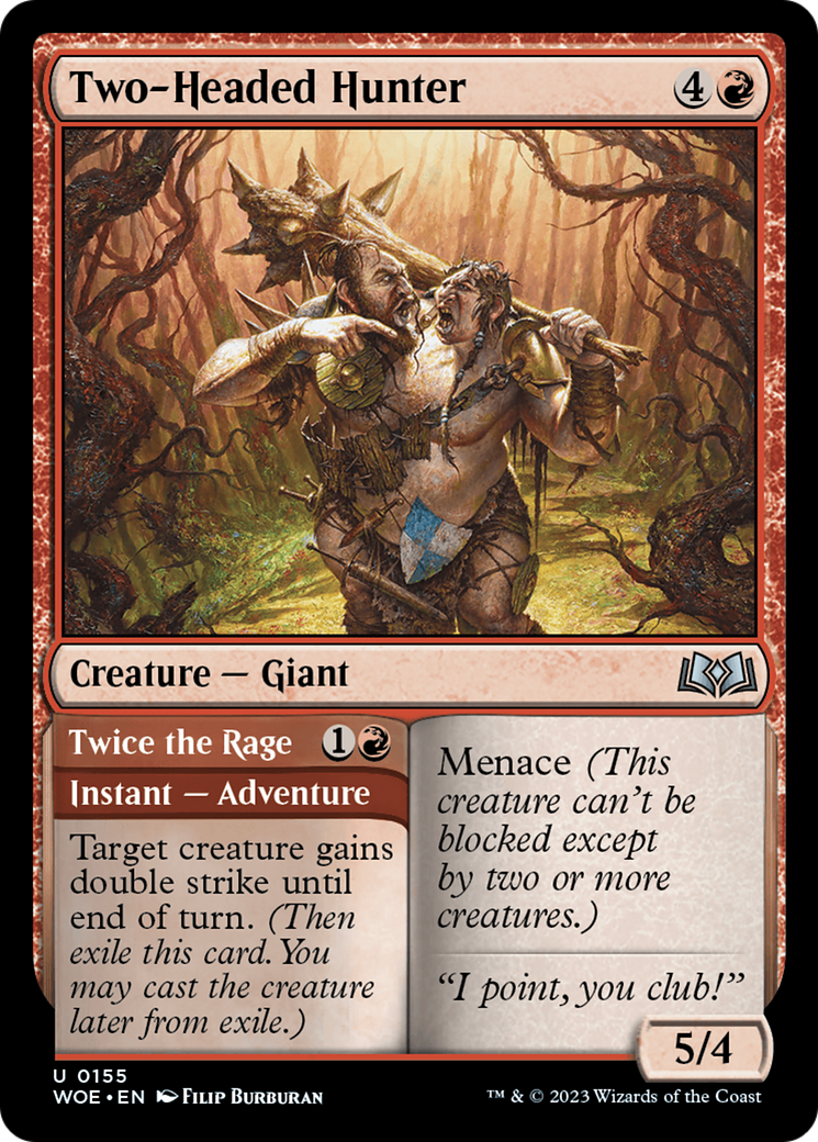 Two-Headed Hunter // Twice the Rage [Wilds of Eldraine] | Local Legends