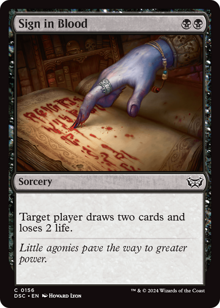 Sign in Blood [Duskmourn: House of Horror Commander] | Local Legends