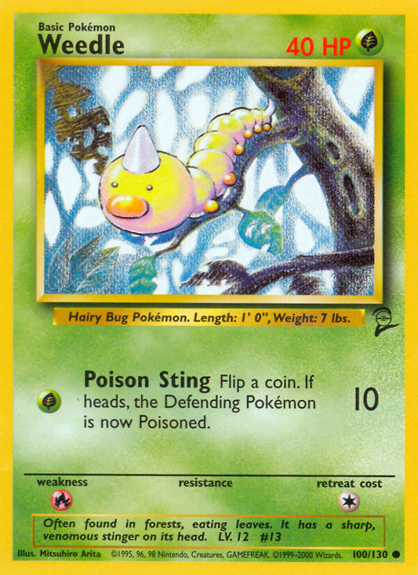 Weedle (100/130) [Base Set 2] | Local Legends