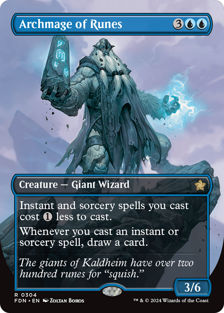 Archmage of Runes (Borderless) [Foundations] | Local Legends