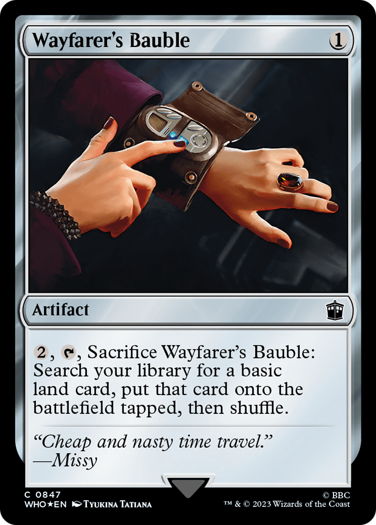 Wayfarer's Bauble (Surge Foil) [Doctor Who] | Golgari Games