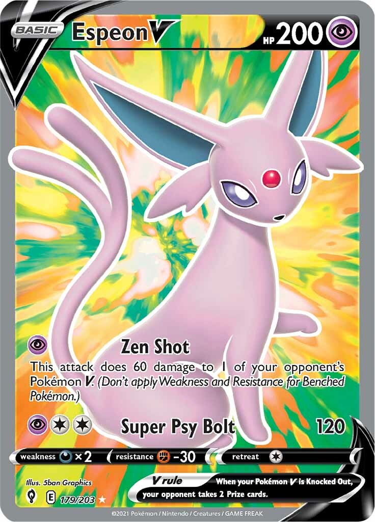 Espeon V (179/203) [Sword & Shield: Evolving Skies] | Golgari Games