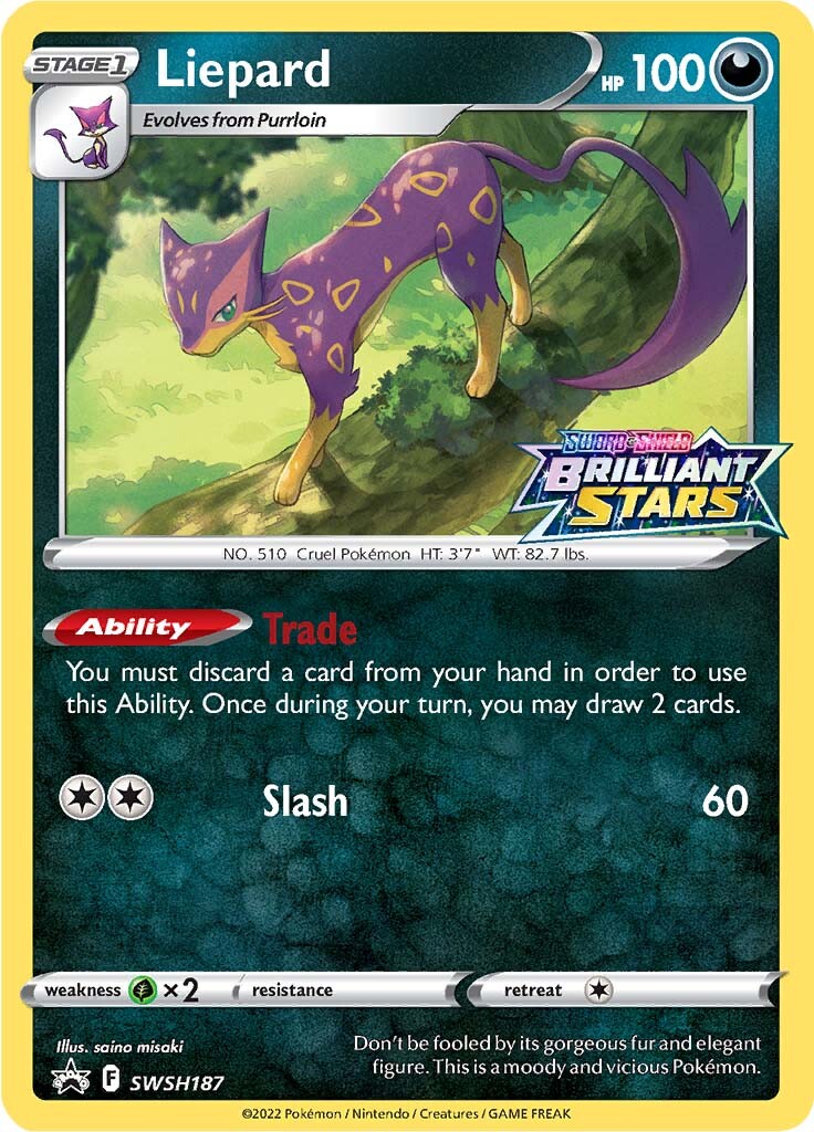 Liepard (SWSH187) (Prerelease Promo) [Sword & Shield: Black Star Promos] | Local Legends