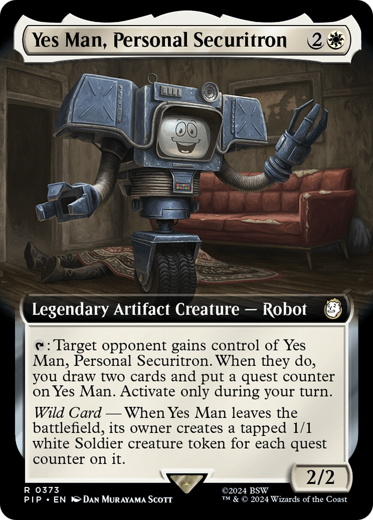 Yes Man, Personal Securitron (Extended Art) [Fallout] | Golgari Games