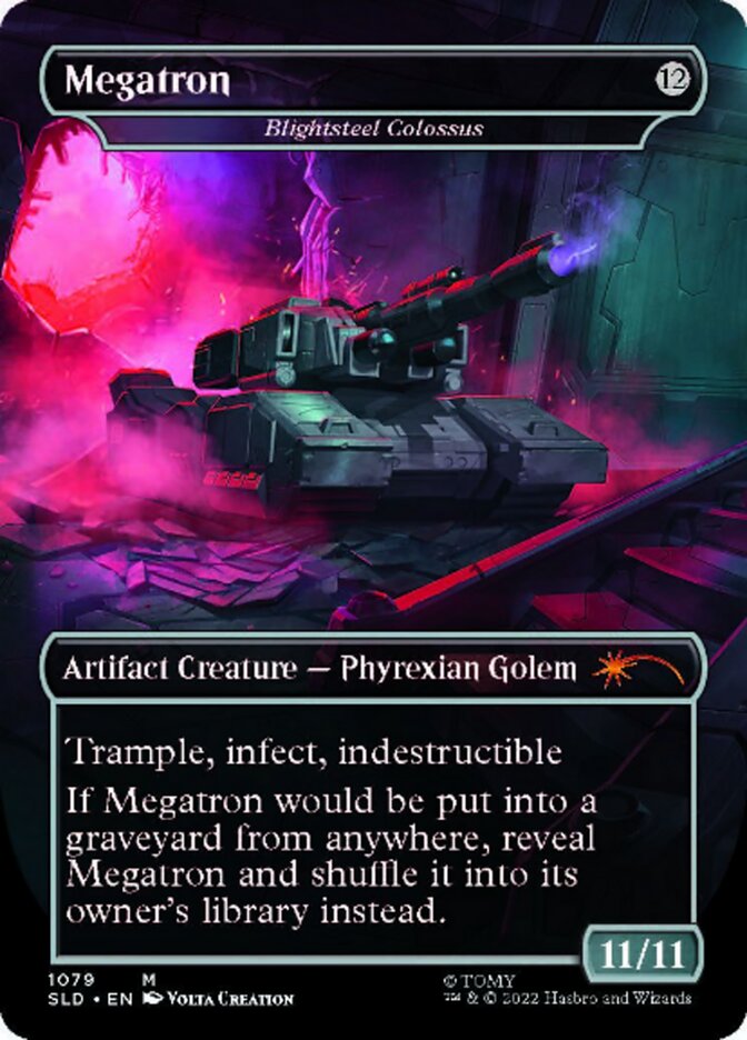 Blightsteel Colossus - Megatron (Borderless) [Secret Lair Drop Series] | Golgari Games