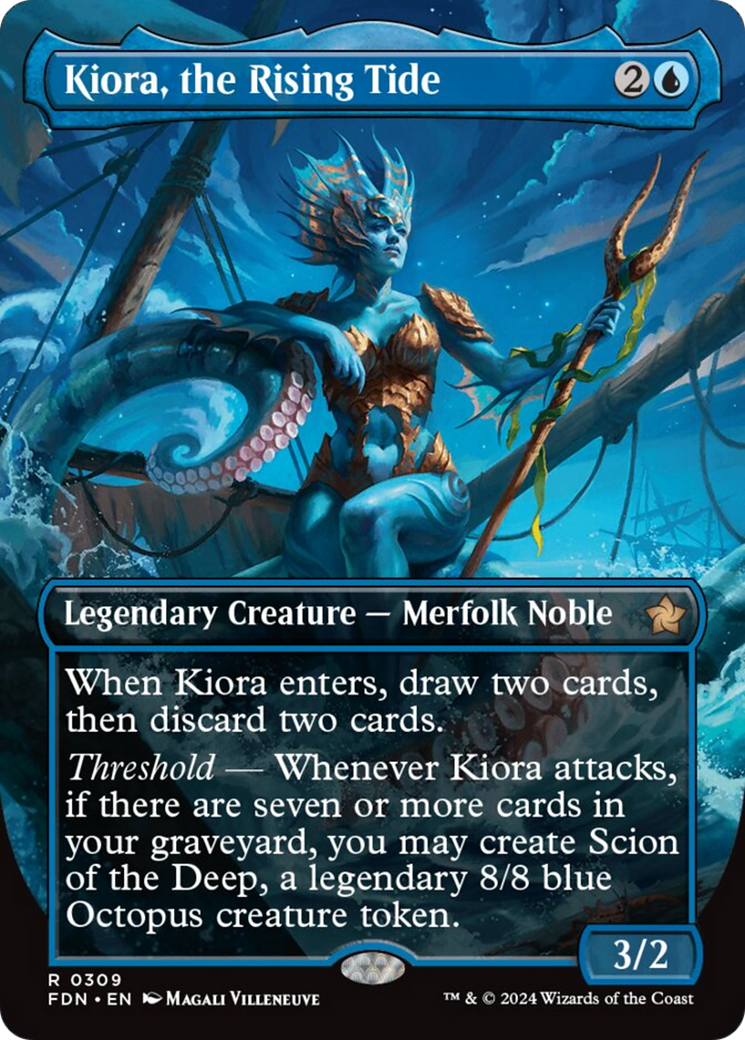 Kiora, the Rising Tide (Borderless) [Foundations] | Local Legends