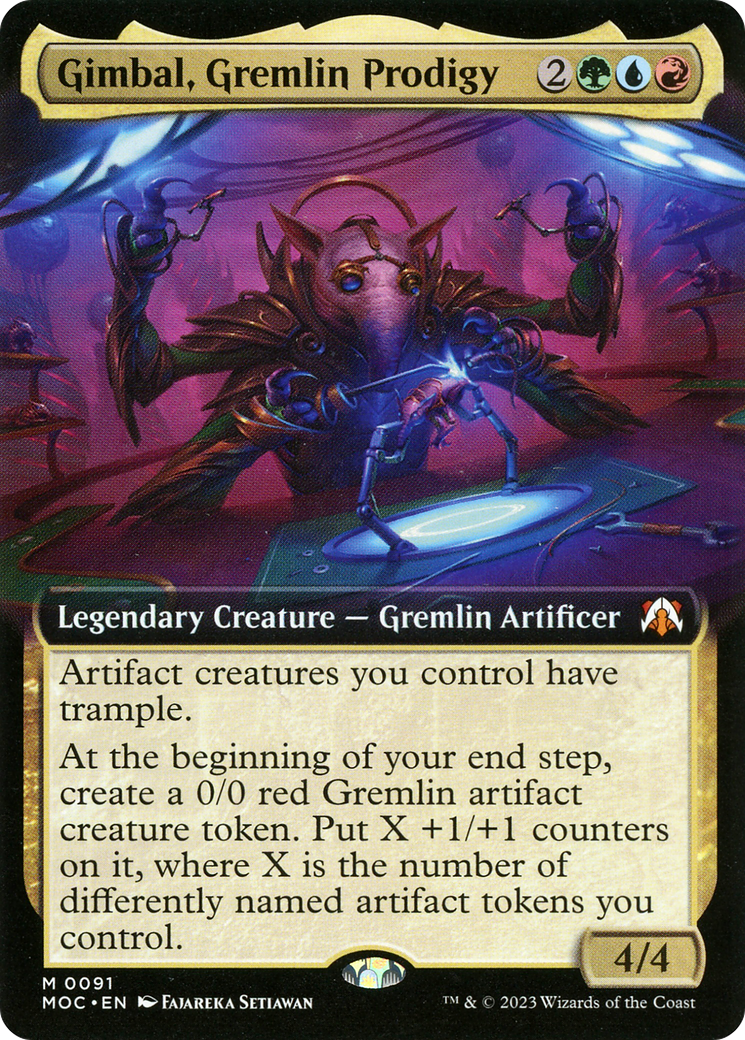 Gimbal, Gremlin Prodigy (Extended Art) [March of the Machine Commander] | Golgari Games