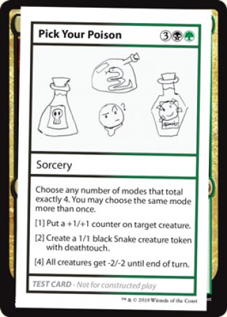 Pick Your Poison (2021 Edition) [Mystery Booster Playtest Cards] | Local Legends