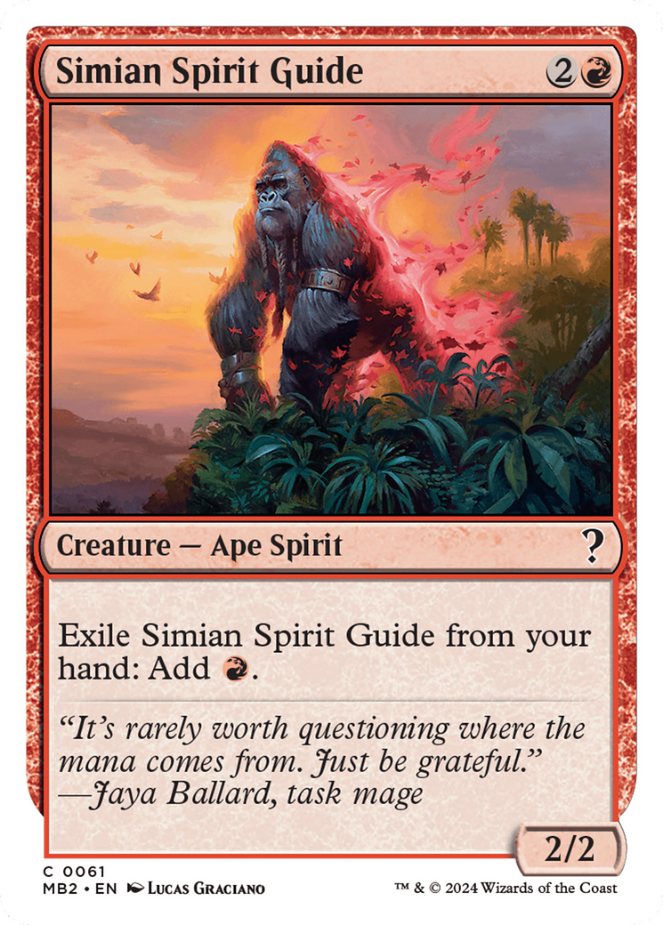 Simian Spirit Guide (White Border) [Mystery Booster 2] | Golgari Games