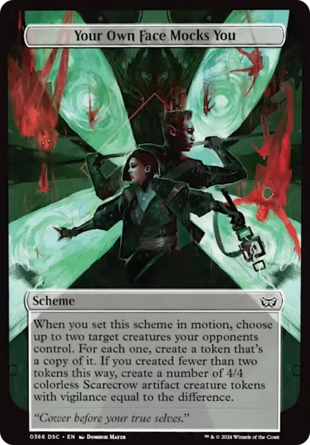 Your Own Face Mocks You (Full Art) [Duskmourn: House of Horror Commander] | Golgari Games