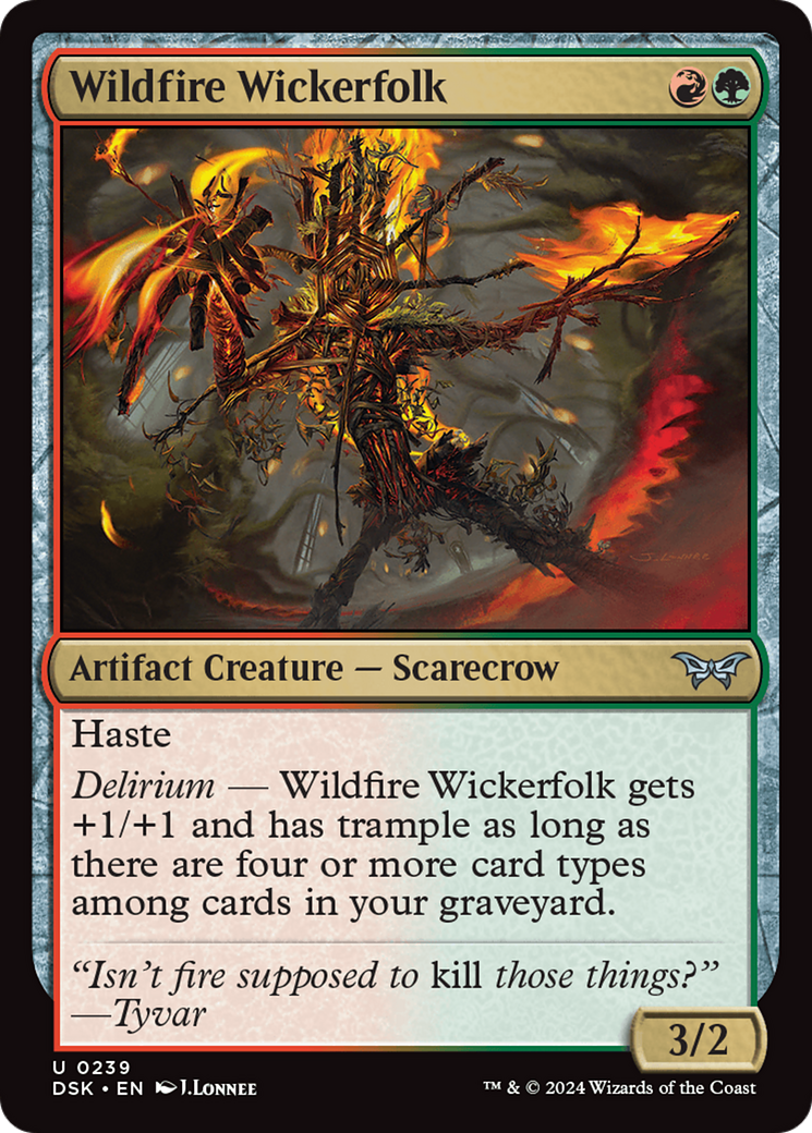 Wildfire Wickerfolk [Duskmourn: House of Horror] | Golgari Games