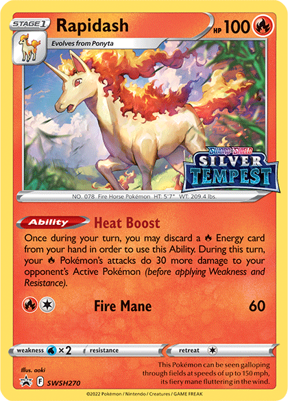 Rapidash (SWSH270) (Prerelease) [Sword & Shield: Black Star Promos] | Local Legends
