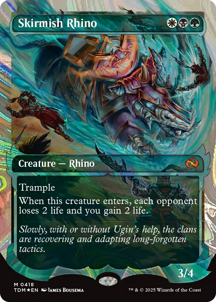 Skirmish Rhino (0418) (Showcase) (Halo Foil) [Tarkir: Dragonstorm] | Local Legends