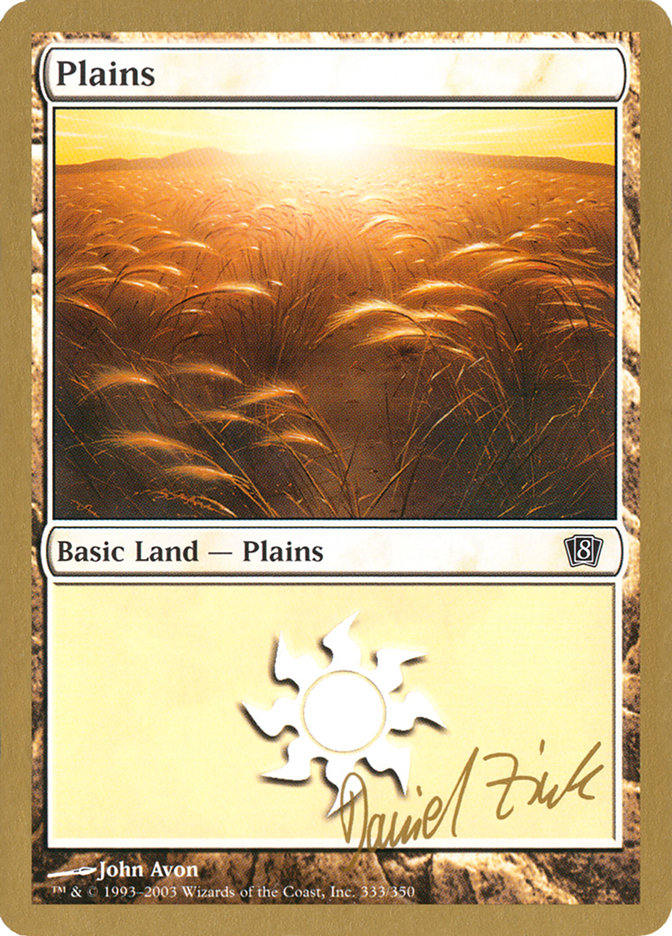 Plains (dz333) (Daniel Zink) [World Championship Decks 2003] | Golgari Games