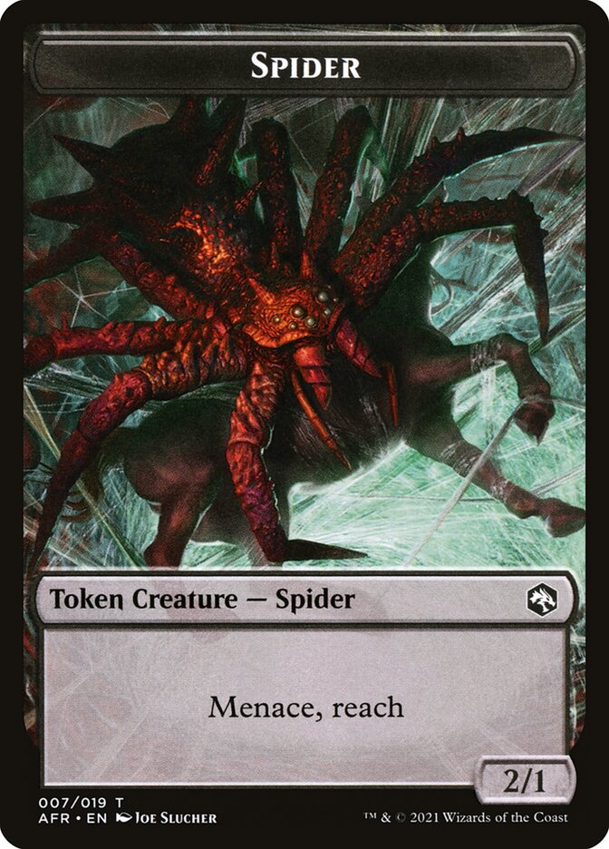 Spider // Zariel, Archduke of Avernus Emblem Double-Sided Token [Dungeons & Dragons: Adventures in the Forgotten Realms Tokens] | Golgari Games