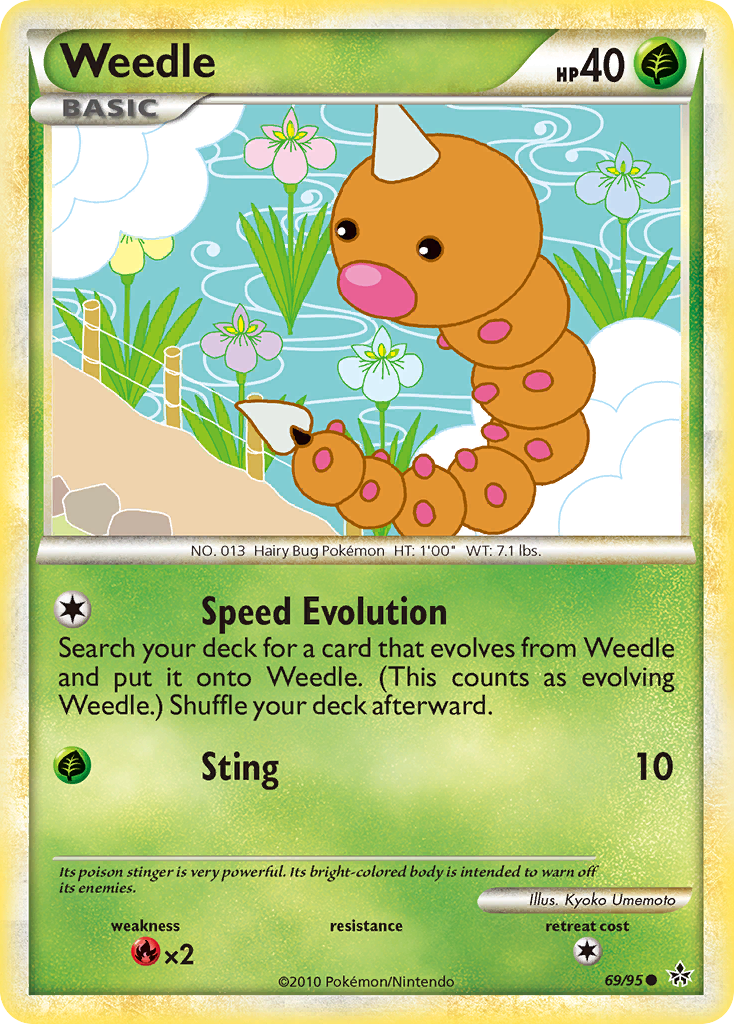 Weedle (69/95) [HeartGold & SoulSilver: Unleashed] | Golgari Games