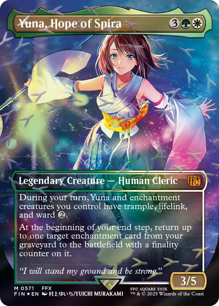 Yuna, Hope of Spira (Borderless) (Chocobo Track Foil) [FINAL FANTASY] | Local Legends