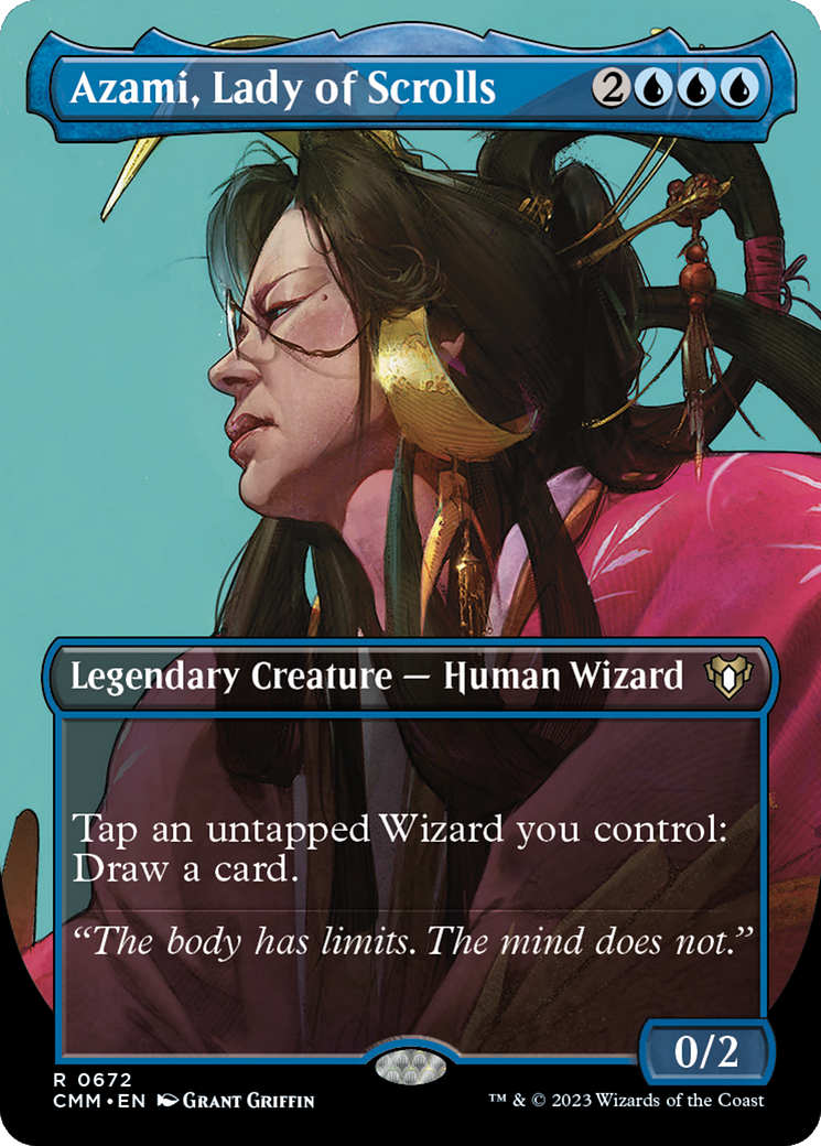 Azami, Lady of Scrolls (Borderless Profile) [Commander Masters] | Golgari Games